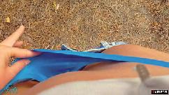 Lenhador desconhecido cums em minha calcinha arriscado público cums cuecas