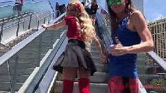 Ande pela las vegas strip ela mostrou seu fio dental