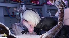 Space knotting com 2b nier boneca caída do gang bang lizard monsters pornografia 3d