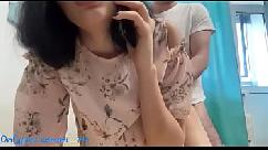 Comendo a mulher de outro enquanto ela estava no telefone com o marido