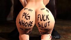 Puta anal loira não consegue ter pau preto suficiente em seu grande buraco de bunda